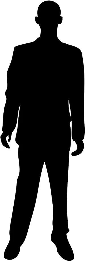 Standing Man Silhouette Outline PNG image