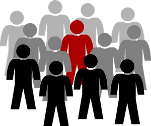 Standing Out From Crowd Concept