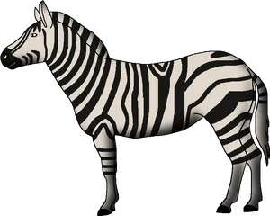 Standing Zebra Illustration PNG image