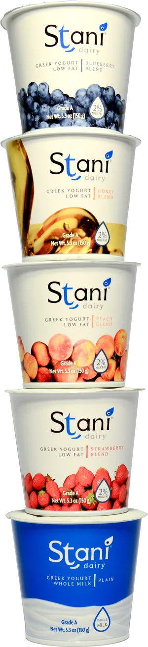 Stani Greek Yogurt Variety Stack PNG image