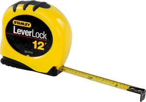 Stanley Lever Lock Tape Measure Extended PNG image