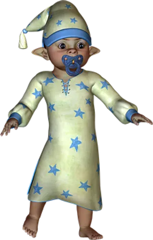 Star Clothed Creature Nightcap Pacifier