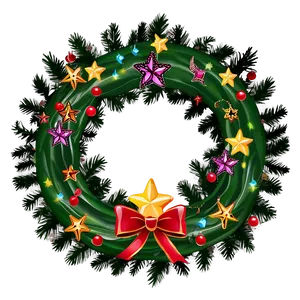 Star Decorated Wreath Png Qjt55 PNG image