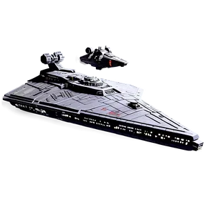 Star Destroyer With Tie Fighters PNG 06122024