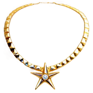 Star Gold Necklace PNG 58