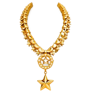Star Gold Necklace PNG 86 PNG