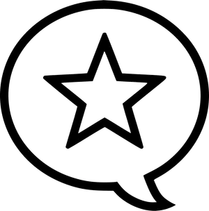 Star In Speech Bubble Icon