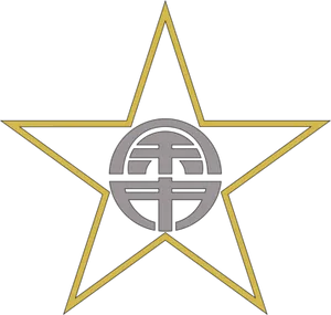 Star Logo Blackand Gold PNG image