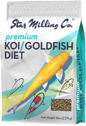 Star Milling Co Premium Koi Goldfish Diet Bag PNG image