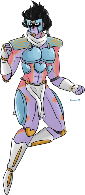 Star Platinum Standing Pose PNG image