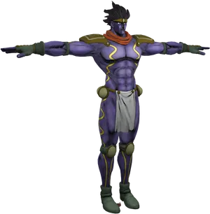 Star Platinum Standing Pose PNG image