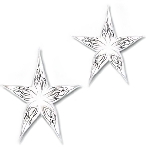 Star Tattoo With Swirls Png 47 PNG image