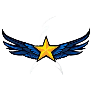 Star Tattoo With Wings Png Xio19 PNG image