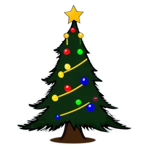 Star-topped Christmas Tree Outline PNG Dbm PNG