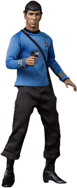 Star Trek Spock With Phaser PNG image