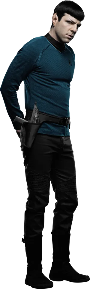 Star Trek Uniformed Character Pose PNG image