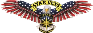 Star Vets Eagle Emblem PNG image