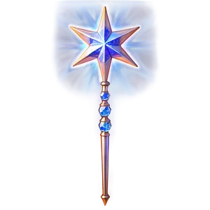 Star Wand With Crystals PNG Sjk68 PNG