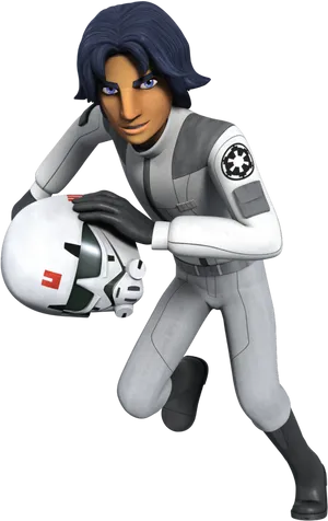 Star Wars Animated Character With Helmet PNG image