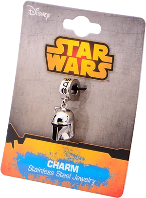 Star Wars Boba Fett Helmet Charm Packaging PNG image