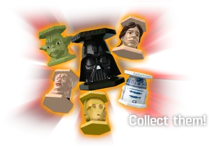 Star Wars Character Heads Collectibles PNG image