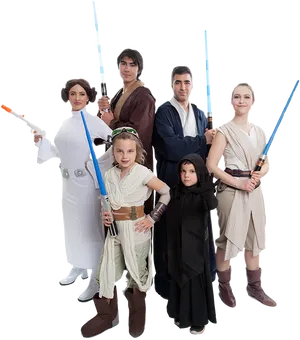 Star Wars Family Cosplay PNG image