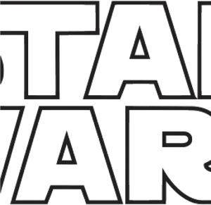 Star Wars Logo Blackand White PNG image