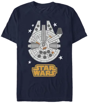 Star Wars Millennium Falcon T Shirt Design PNG image