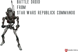 Star Wars Republic Commando Battle Droid PNG image