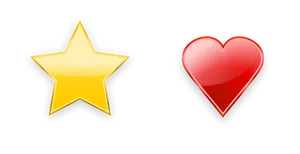Starand Heart Icons PNG image