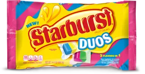 Starburst Duos Fruit Chews Package PNG image