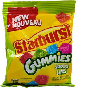 Starburst Gummies Sours New Packaging PNG image