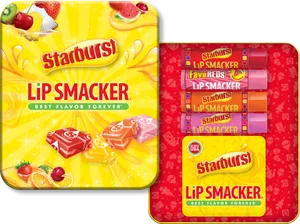 Starburst Lip Smacker Flavored Lip Balm Set PNG image