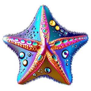Starfish With Bubbles PNG 05242024
