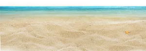 Starfishon Sandy Beach Ocean View PNG image