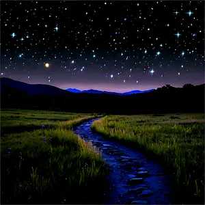 Starlit Night Trail PNG 4 PNG