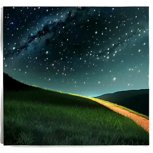 Starlit Night Trail PNG Kxy