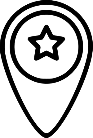 Starred Location Pin Icon PNG image