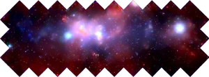 Starry Nebula Chevron Border PNG image