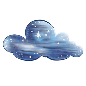 Starry Night Cloud PNG Bgf