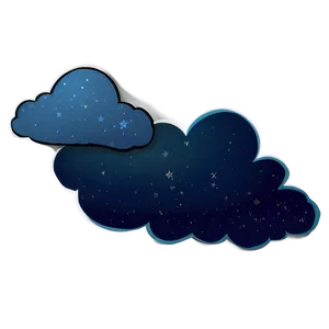 Starry Night Cloud PNG Jti