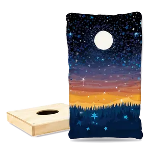 Starry Night Cornhole Bag PNG 06292024