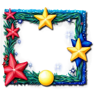 Starry Night Holiday Border Png 06132024 PNG image