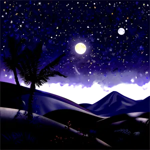 Starry Night Mirage Png 82 PNG image