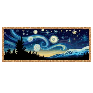 Starry Night Photo Border PNG 26 PNG