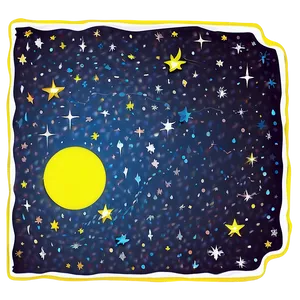 Starry Night Sky Border Png 65 PNG image
