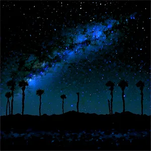 Starry Night Sky Desert Photo PNG Rod63