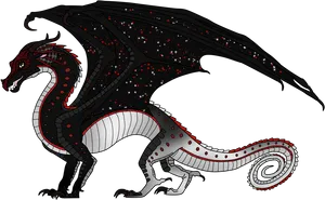 Starry Nightwing Dragon PNG image