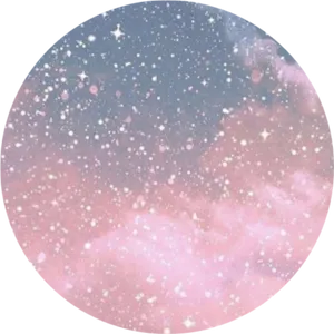 Starry Pink Circle Background PNG