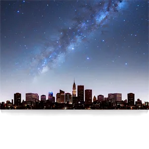Starry Sky Over City PNG 06252024 PNG